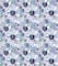 Suzanne Nicoll Blue Peacock Floral No.2 Cotton Fabric